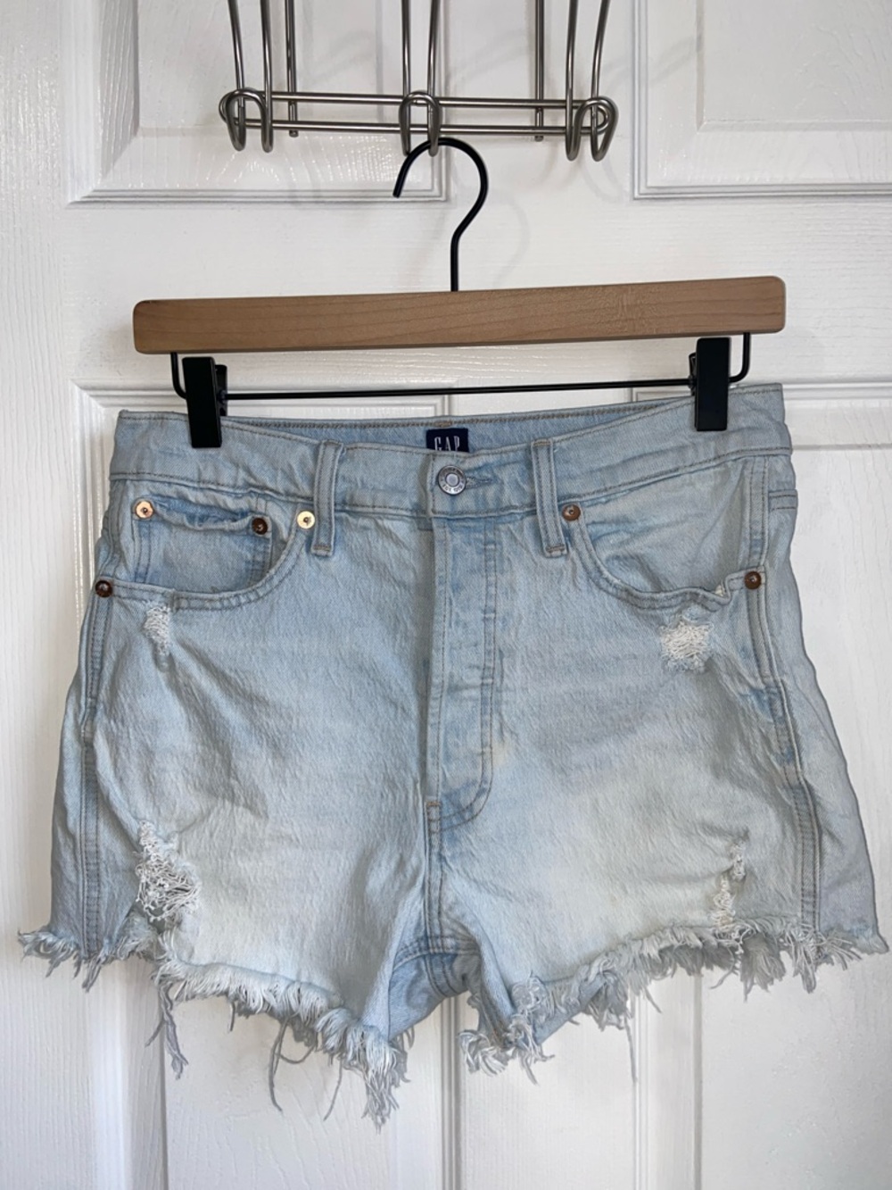 GAP Cheeky button fly denim shorts